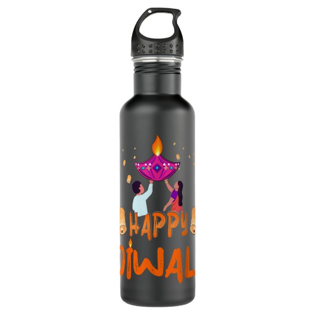 Happy Diwali Festival of Lights For Kids Hindus De 710 Ml Water Bottle (Front)