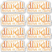 Happy Diwali Festival of Lights Orange Deepavali