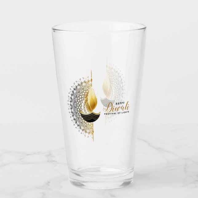 Happy Diwali Glass (Front)