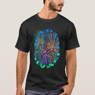 Happy Diwali Light Up The World With Fireworks Blu T-Shirt