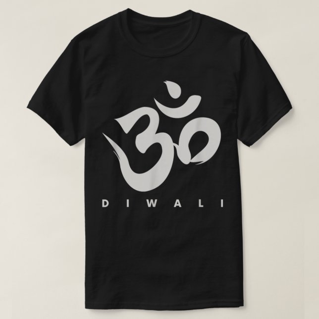 Happy Diwali OM Hindu Festival Of Lights  Gift T-Shirt (Design Front)