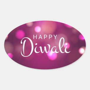 Happy Diwali Oval Sticker
