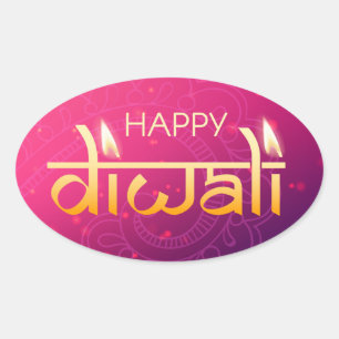 Happy Diwali Oval Sticker