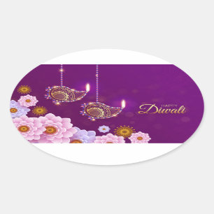 Happy Diwali Oval Sticker