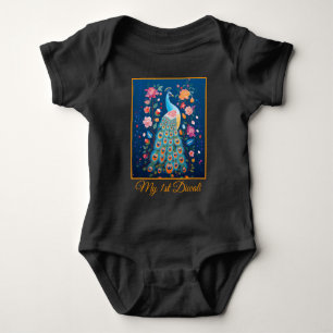 Happy Diwali Peacock & Flowers Baby Bodysuit