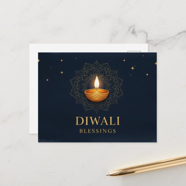 Happy Diwali  Postcard (Front/Back In Situ)