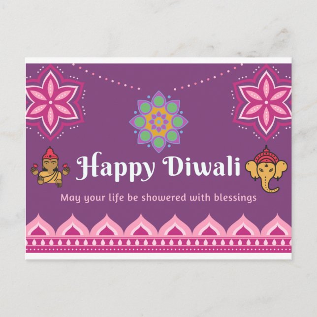 Happy diwali postcard (Front)