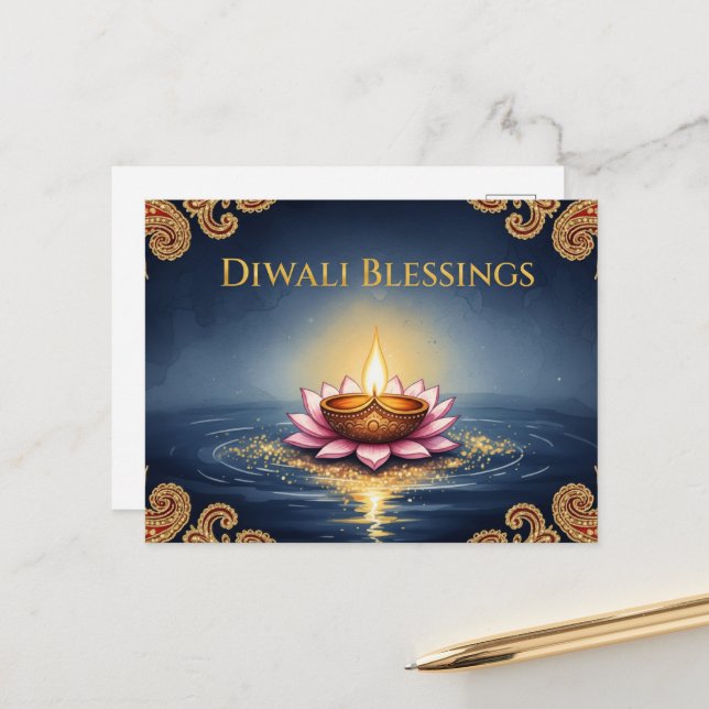 Happy Diwali  Postcard (Front/Back In Situ)
