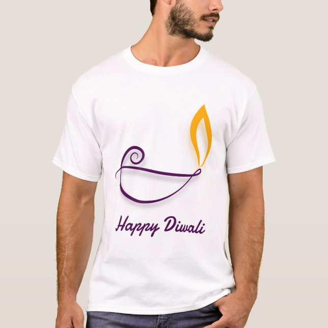 Happy Diwali Purple T-Shirt (Front)