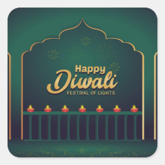 Happy Diwali Square Sticker