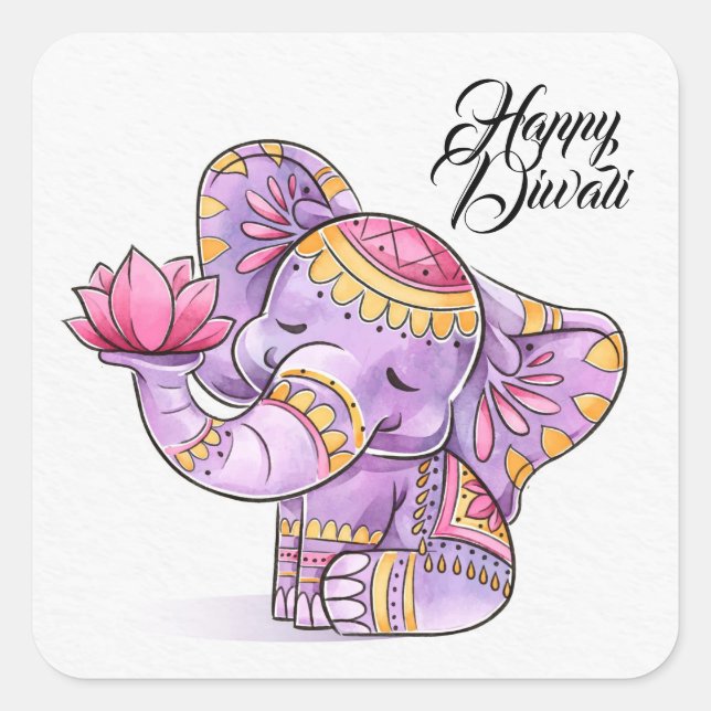 Happy Diwali   Square Sticker (Front)