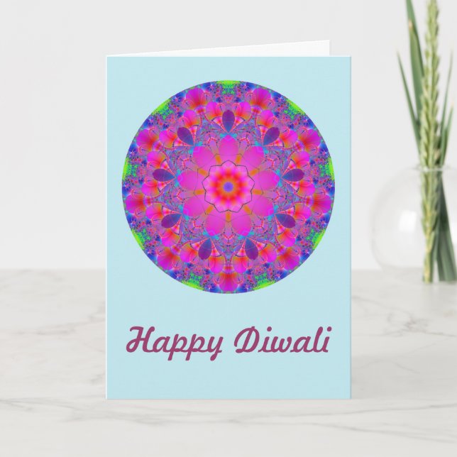 Happy Diwali with mantra custom text Card (Front)