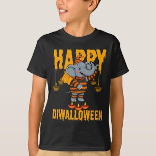 Happy Diwalihalloween Halloween Diwali T-Shirt