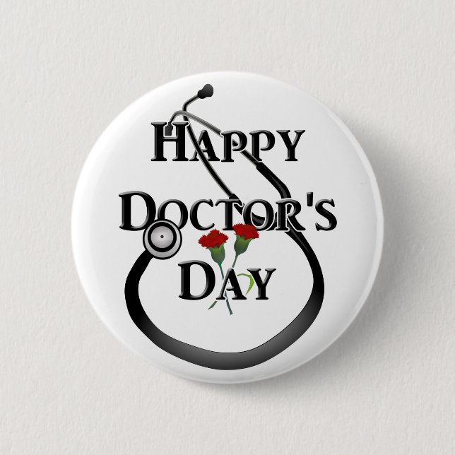 Happy Doctor's Day 6 Cm Round Badge (Front)