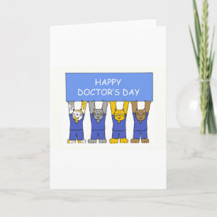 Happy Doctor's Day, Cartoon Cats. Card