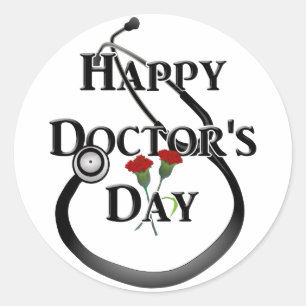 Happy Doctor's Day Classic Round Sticker