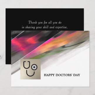 Happy Doctors' Day. Custom Flat Greeting Cards