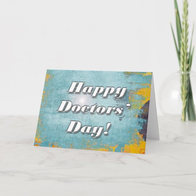 Happy Doctors' Day Modern Abstract Card (Front)