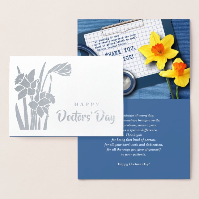 Happy Doctors' Day. Real Foil Luxury Cards (Display)