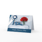 Happy Doctors' Day. Red Carnation Custom