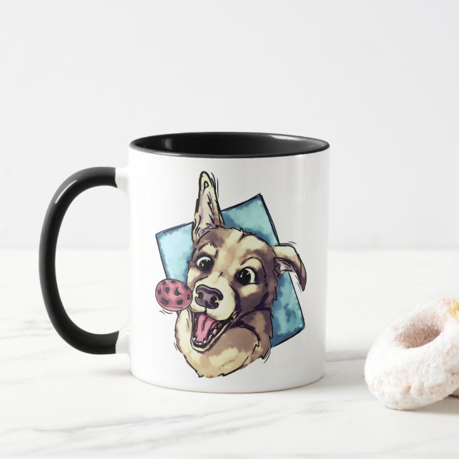 Happy dog and cookie mug (With Donut)