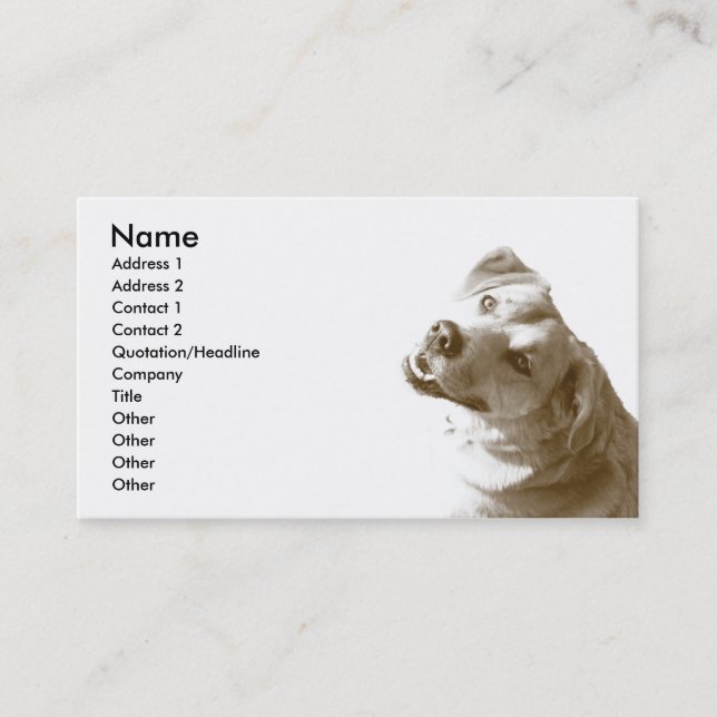 Happy Dog Business card - white (Front)