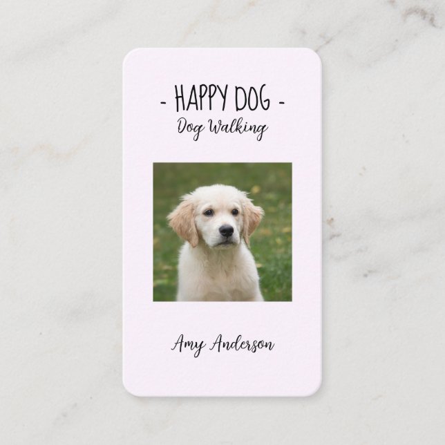 - Happy Dog - Dog Walking Business Card (Front)