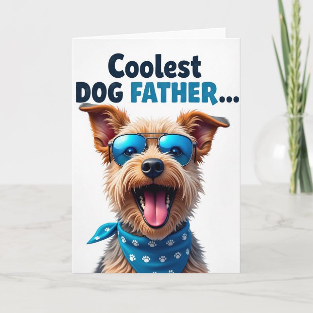 Happy Dog Fathers Day Card (Front)