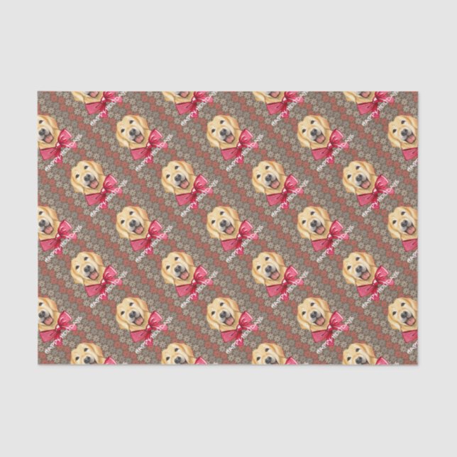 Happy Dog Holidays Tissue Paper (Front)