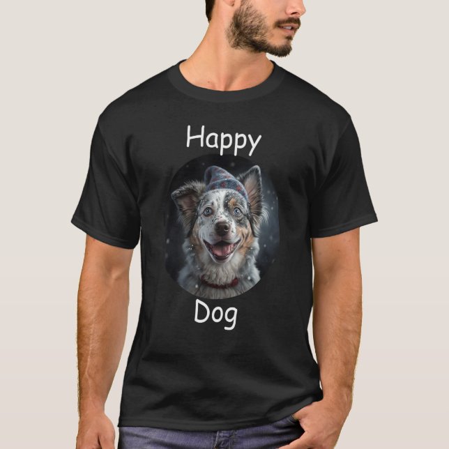 Happy Dog - Mini Ausie T-Shirt (Front)