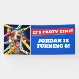 Happy Dog Party Blowers Banner