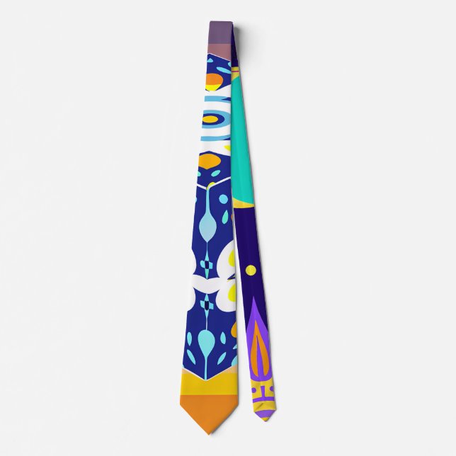 Happy Dog Portrait Tie (Front)