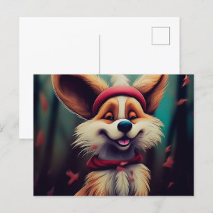 Happy Dog Postcard