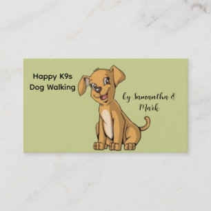 Happy Dog Walking Service Business Card