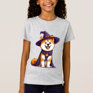 Happy Dog Wearing a Witch Hat T-Shirt