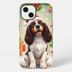 Happy Dog Wearing Santa Hat iPhone 13 Case