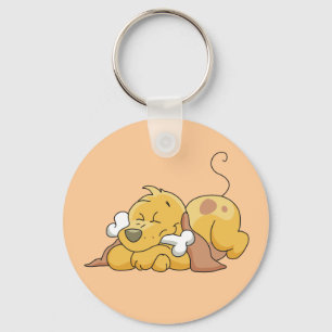 Happy Dog With Bone Tshirts and Gifts Key Ring