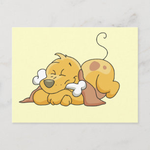 Happy Dog With Bone Tshirts and Gifts Postcard