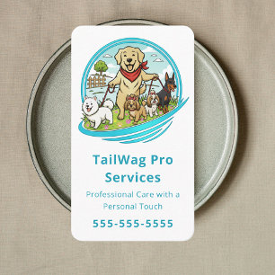 Happy Dogs Walker Sitter Trainer Pet Care Service Business Card