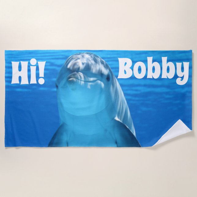Happy Dolphin Beach Towel (Front)