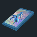 Happy Dolphin Couple Trifold Wallet - Blue<br><div class="desc">Dolphin Couple Painting - Choose / Add Your Unique Text - Name / Colour / Font / Size / Elements - Image - Make Your Special Gift - Resize and move or remove and add elements / text with customisation tool ! Painting and Design by MIGNED. Please see my other...</div>