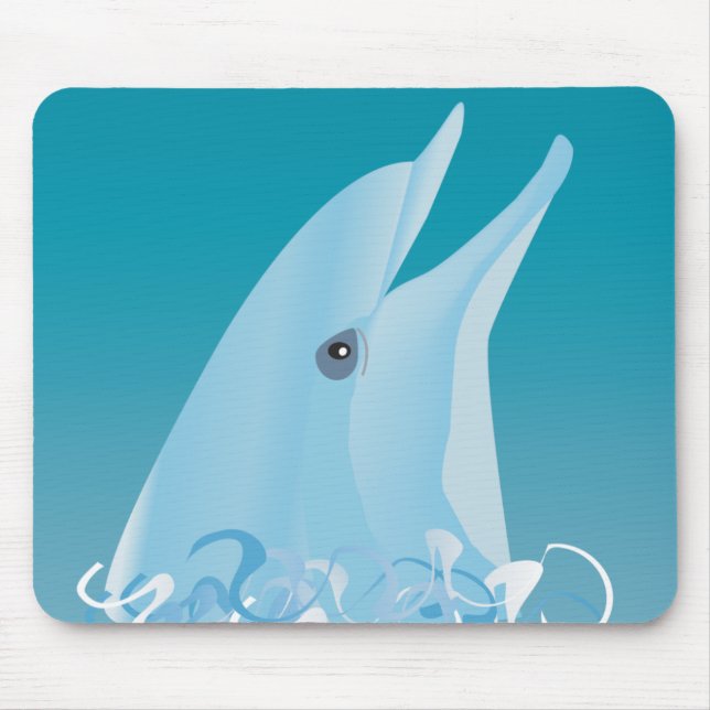 Happy Dolphin Mouse Pad (Front)