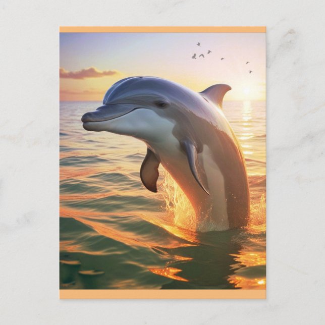 Happy Dolphin Postcard (Front)