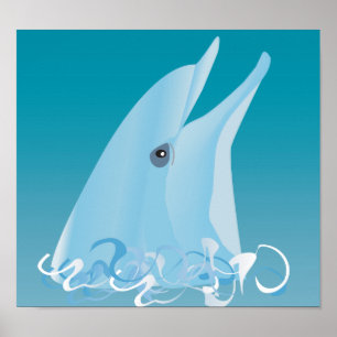 Happy Dolphin Poster