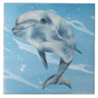 Happy Dolphin Watercolor Beach Ocean