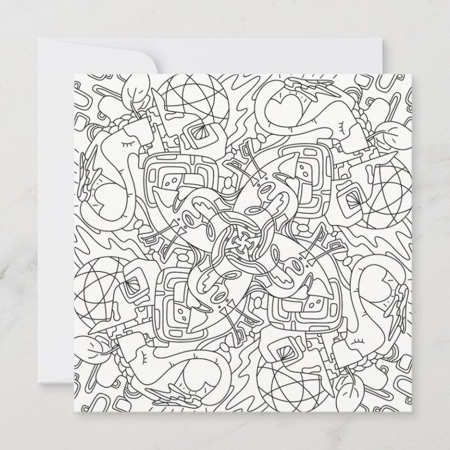 Happy Doodles: Around the World Colouring Flat Car (Front)