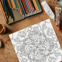 Happy Doodles: Avocado Land Colouring Page