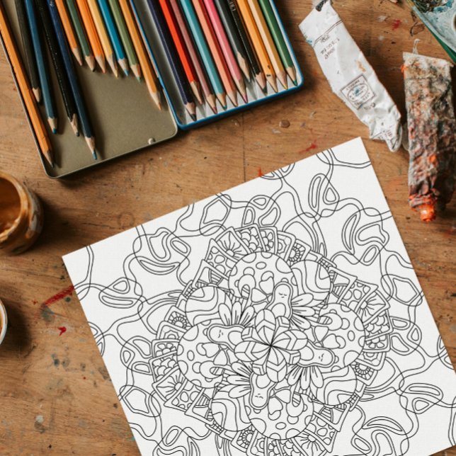 Happy Doodles: Avocado Land Colouring Page Poster (Creator Uploaded)