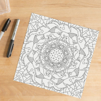 Happy Doodles: Joyful Colouring Page Poster