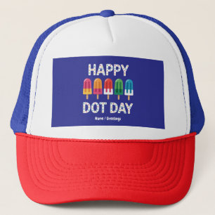 Happy Dot Day 2025 Kids Boys Girls Colourful Polka Trucker Hat